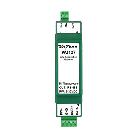 热电偶温度信号转RS-485，Modbus数据采集模块 WJ127