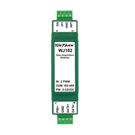 两路PWM占空比信号转RS485，Modbus RTU模块 WJ152