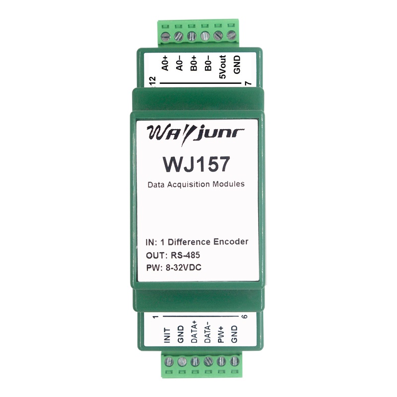 差分编码器脉冲计数器或转速测量，Modbus RTU模块 WJ157