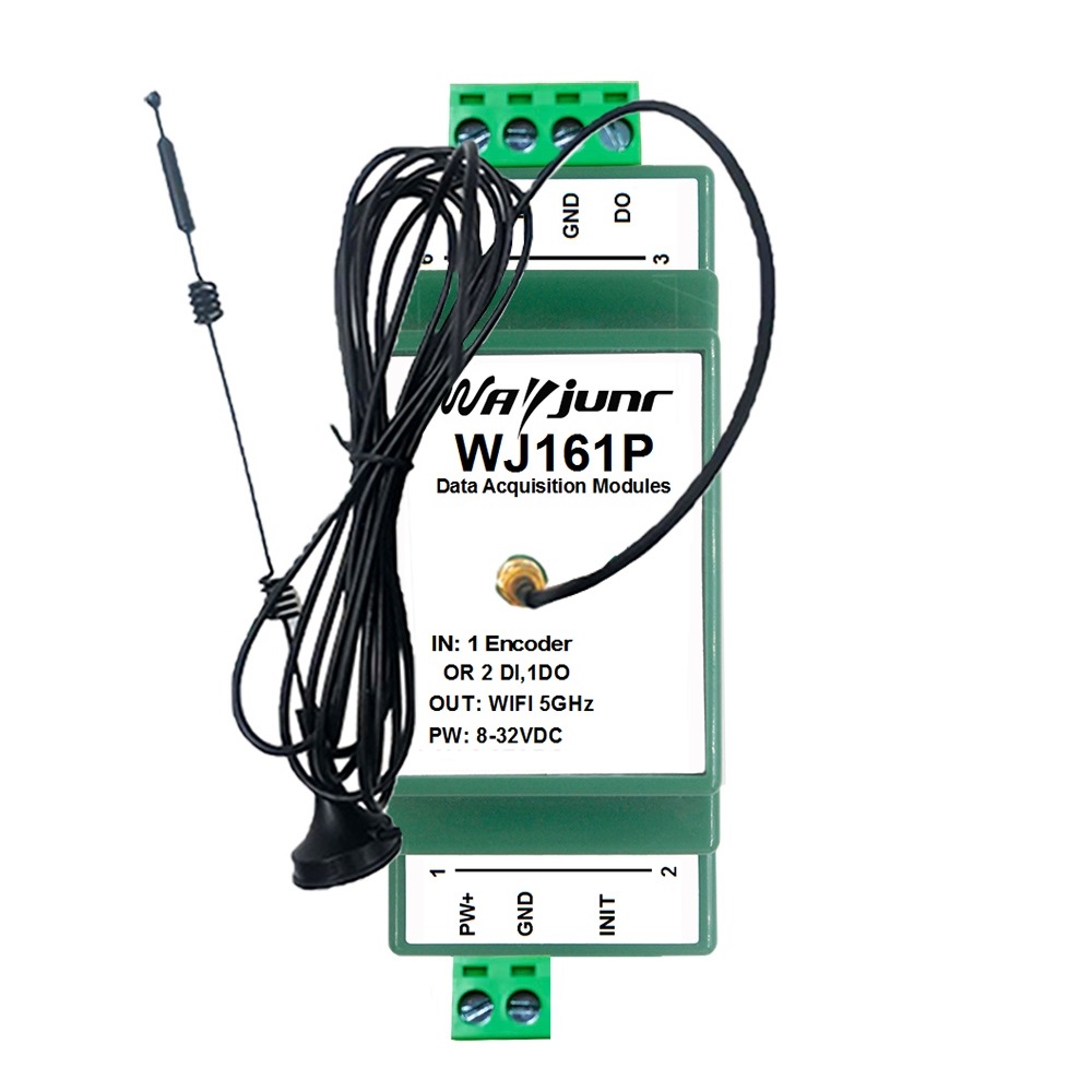 1路编码器或2路DI脉冲计数器, Modbus和MQTT, 2.4G和5G双频WiFi  WJ161P